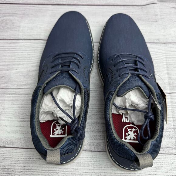 Stacy Adams Stride Navy/Marine Plain Toe Lace Up Sneaker Oxford Size 7.5M - Picture 12 of 15